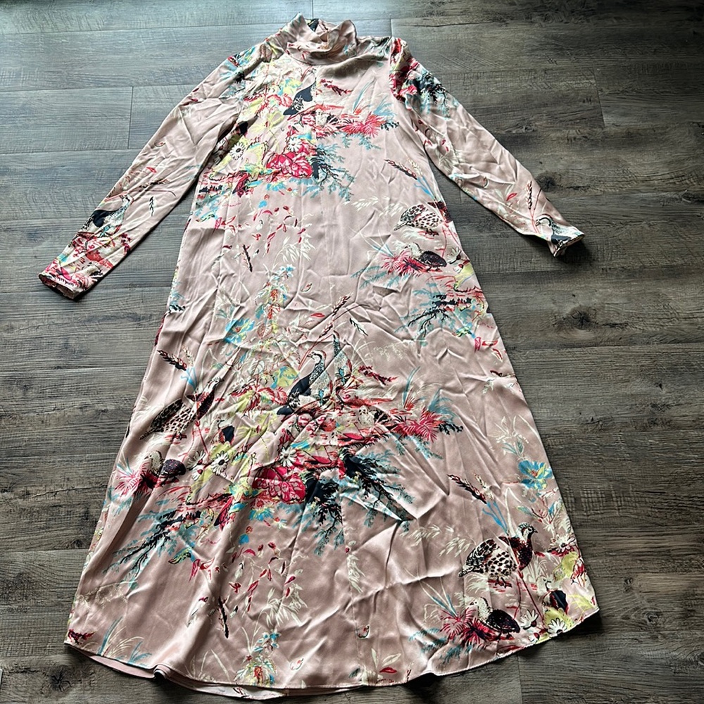 Wilfred silk floral LAVERNE maxi dress roebuck/ sun kissed NWT XXS
